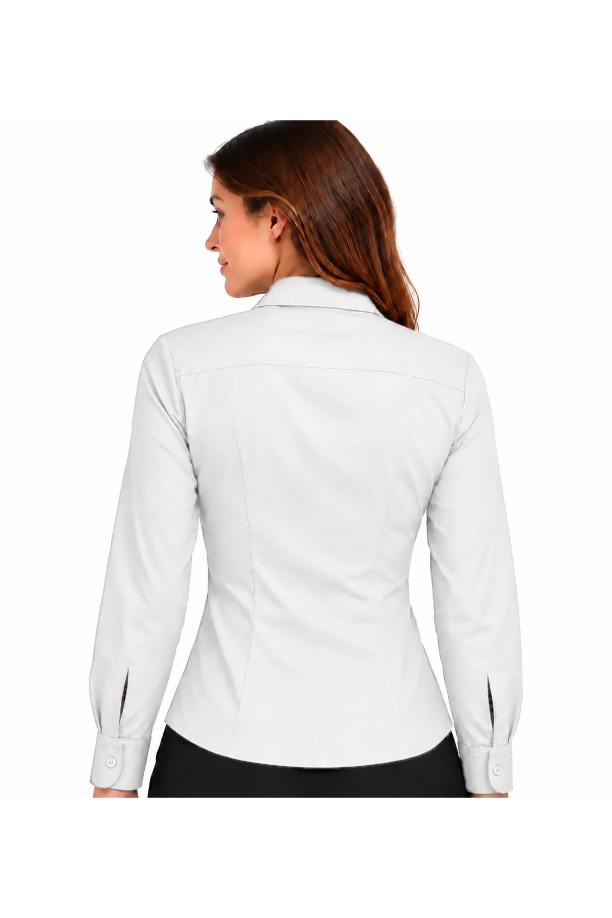 Beyaz Slim Fit Pensli Gömlek