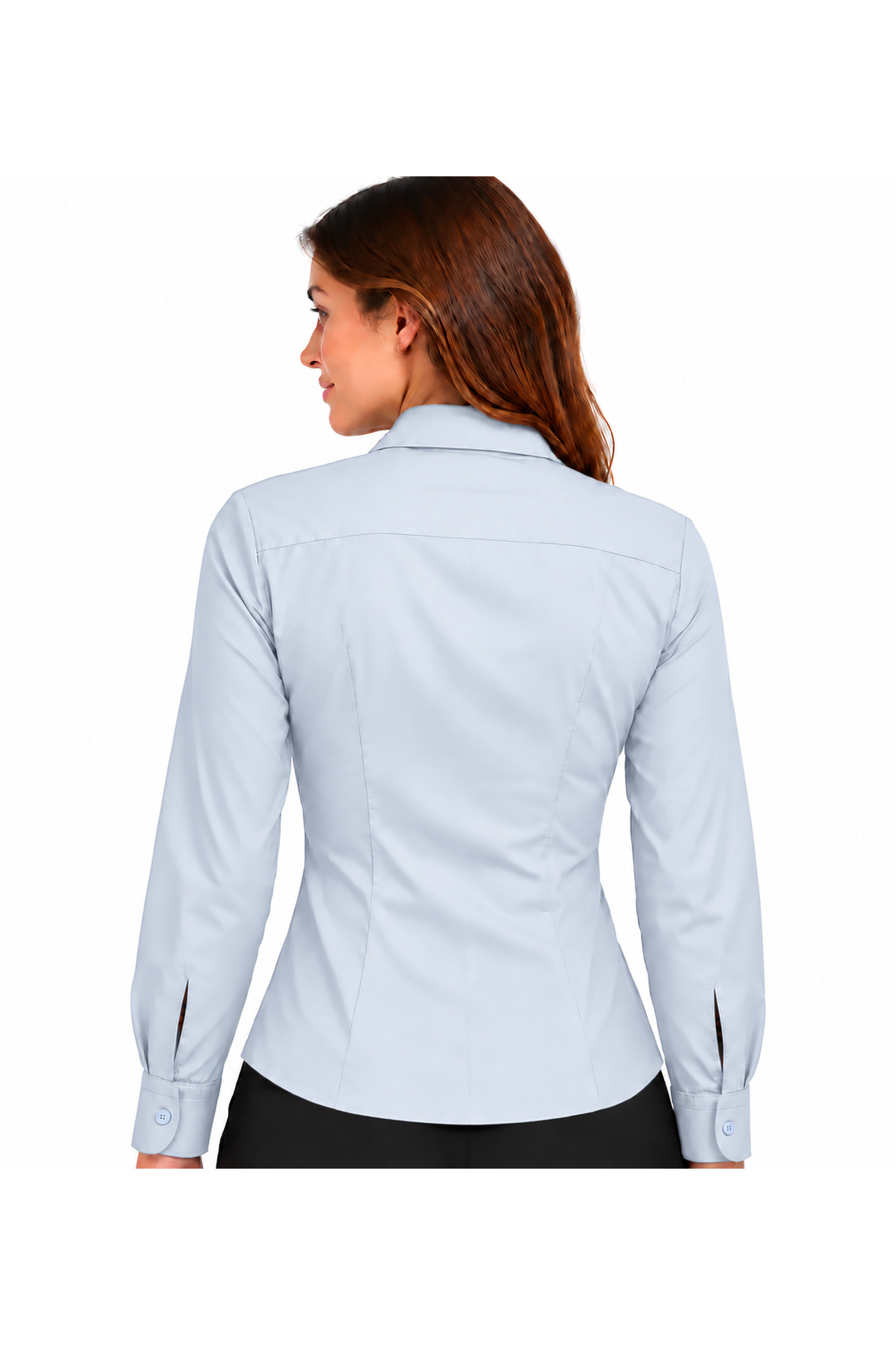 Buz Mavisi Slim Fit Pensli Gömlek